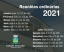 Câmara altera as datas das reuniões ordinárias para terça-feira