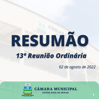 Veja os assuntos discutidos na reunião ordinária de 02 de agosto de 2022