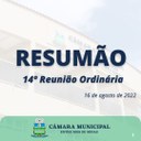 Confira os assuntos discutidos na reunião ordinária de 16 de agosto